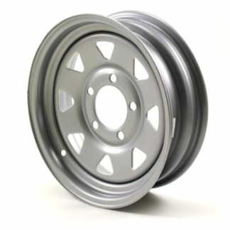 13X4.5 5-Lug on 4.5" Silver Trailer Wheel